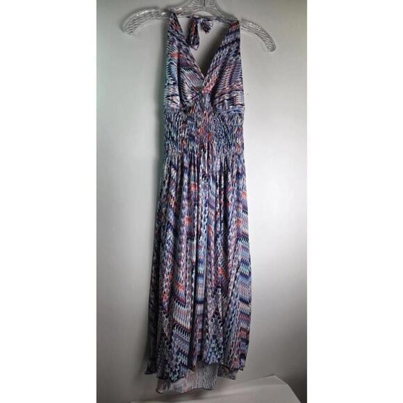 Women's Boho Halter Multicolor Mini Dress Size M - Picture 1 of 5